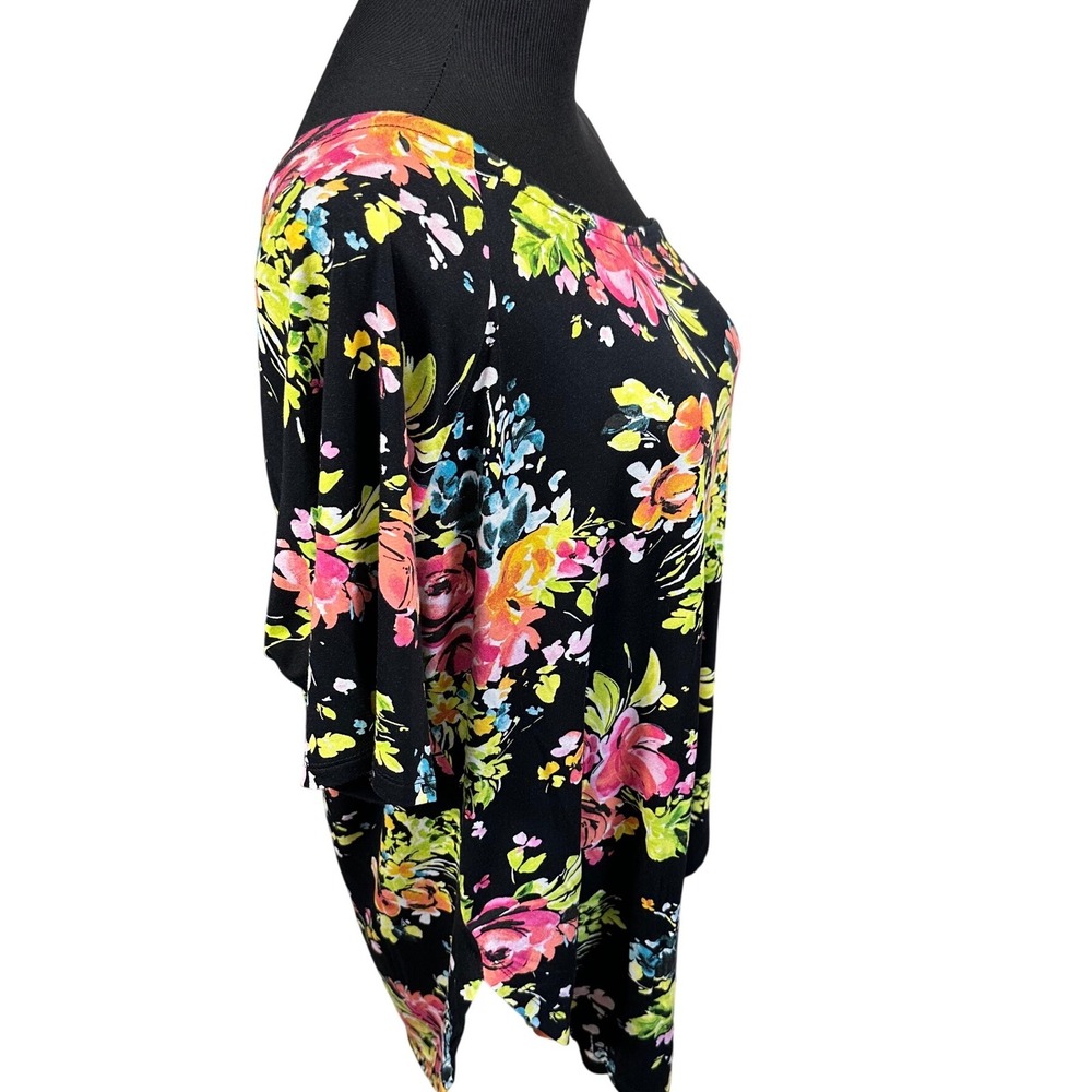 Torrid Super Soft Floral Off Shoulder Tunic Top Plus Size 1X Black Callie - Picture 5 of 12
